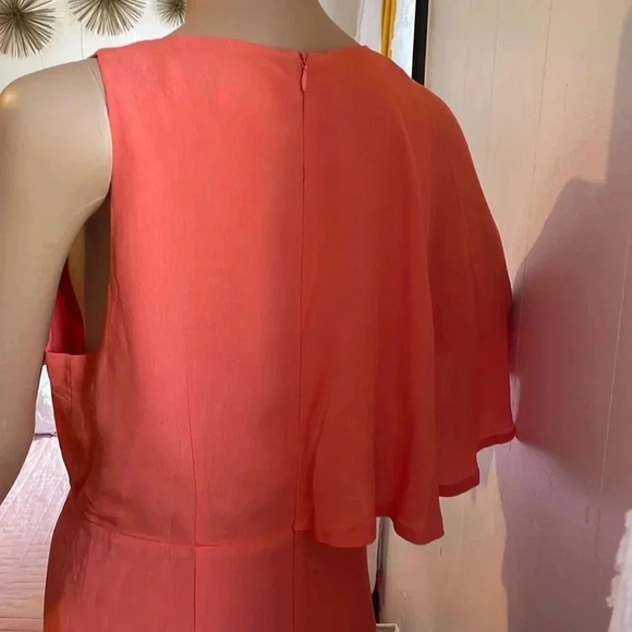 Elliatt coral asymmetrical wrap dress size M - Picture 15 of 16